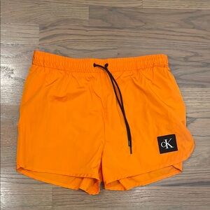 Calvin Klein Vibrant Orange Swim Trunks